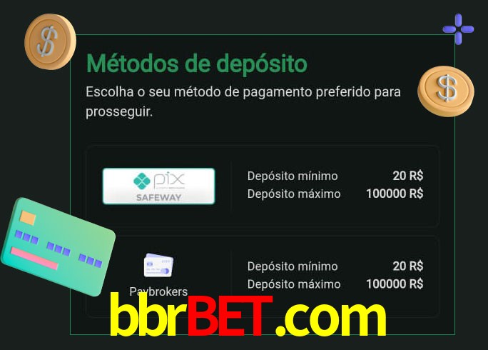O cassino bbrbet.com oferece uma grande variedade de métodos de pagamento